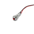 Sinalizador Olho de Boi 8mm com Fio de 15cm - Verde ou Vermelho - XD8-2W 220V