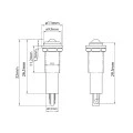 Sinalizador Olho de Boi 220V - Diversas Cores - XD8-3