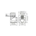 Conector Jack RJ11 6P4C com 4 Fios de 105mm - YH101-623K
